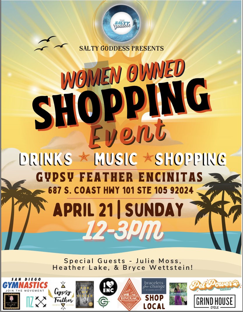 Women Owned Shopping Event - Women Supporting Women Shopping Event - Encinitas - California - Coast Highway - Drinks - Music - Food